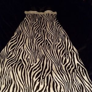 Zebra print evening dress